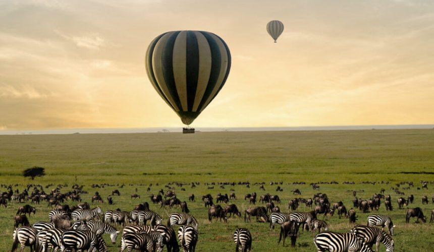 Experience the best African Balloon Safari with One Nature  Nyaruswiga ultra luxury African Safari Lodge in Serengeti, Tanzania