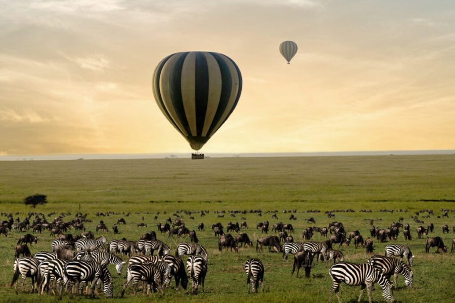 Experience the best African Balloon Safari with One Nature  Nyaruswiga ultra luxury African Safari Lodge in Serengeti, Tanzania